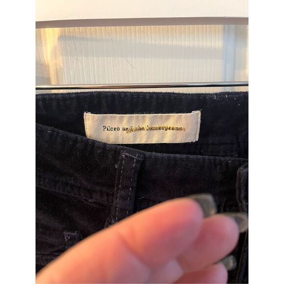 Anthropologie Pilcro Navy Velvet Mid Rise Pants sz 28 Serif Fit EUC - Picture 3 of 6